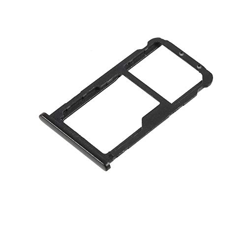 jbTec Dual SIM-Tray/SD-Card Karten-Halter kompatibel mit Huawei Mate 10 Lite - Slot Schlitten Rahmen, Farbe:Schwarz von jbTec