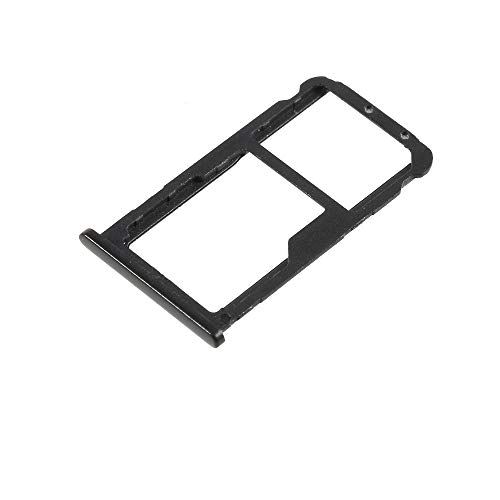 jbTec Dual SIM-Tray/SD-Card kompatibel mit Huawei Mate 10 Lite - Kartenhalter Slot Schlitten Rahmen, Farbe:Schwarz von jbTec