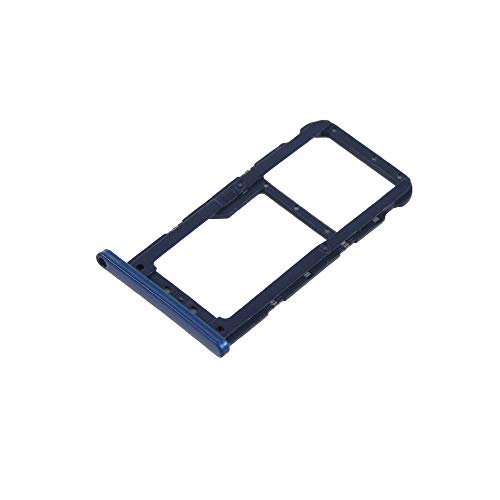 jbTec Dual SIM-Tray/SD-Card Karten-Halter kompatibel mit Huawei P20 Lite - Slot Schlitten Rahmen Holder, Farbe:Blau von jbTec