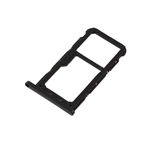 jbTec Dual SIM-Tray/SD-Card Karten-Halter kompatibel mit Huawei P20 Lite - Slot Schlitten Rahmen Holder, Farbe:Schwarz von jbTec