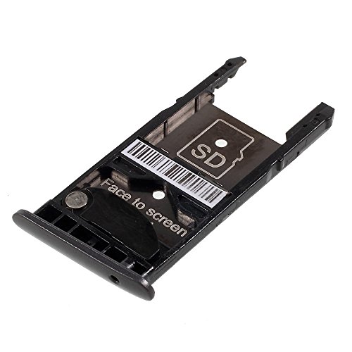 jbTec Dual SIM-Tray/SD-Card Karten-Halter kompatibel mit Motorola Moto G5 Plus - Slot Schlitten Rahmen, Farbe:Schwarz von jbTec