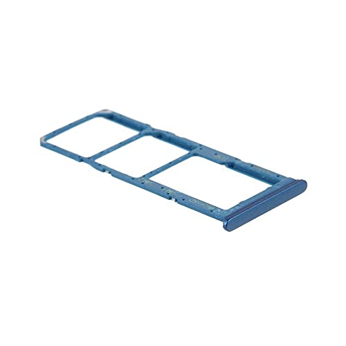 jbTec Dual SIM-Tray/SD-Card Karten-Halter kompatibel mit Samsung Galaxy A12 - Slot Schlitten Rahmen, Farbe:Blau von jbTec