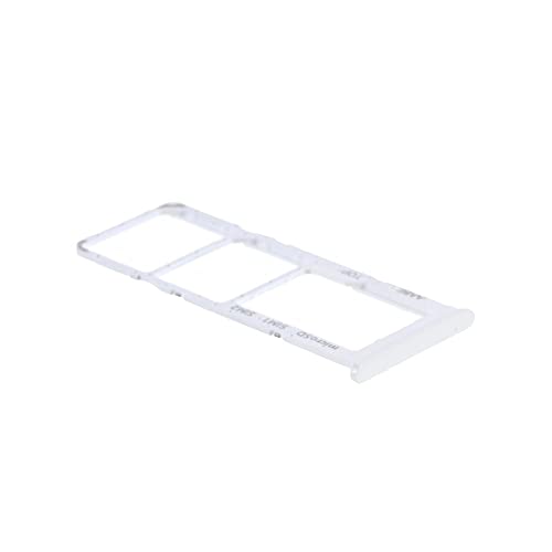 jbTec Dual SIM-Tray/SD-Card kompatibel mit Samsung Galaxy A12 - Kartenhalter Slot Schlitten Rahmen Fach, Farbe:Weiß von jbTec