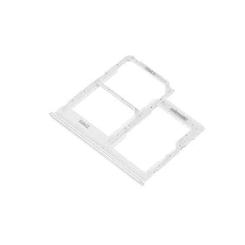jbTec Dual SIM-Tray/SD-Card Karten-Halter kompatibel mit Samsung Galaxy A20e - Slot Schlitten Rahmen, Farbe:Weiß von jbTec