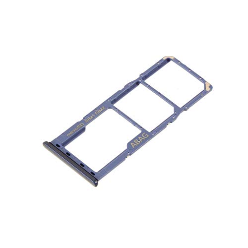 jbTec Dual SIM-Tray/SD-Card Karten-Halter kompatibel mit Samsung Galaxy A21s - Slot Schlitten Rahmen, Farbe:Blau von jbTec