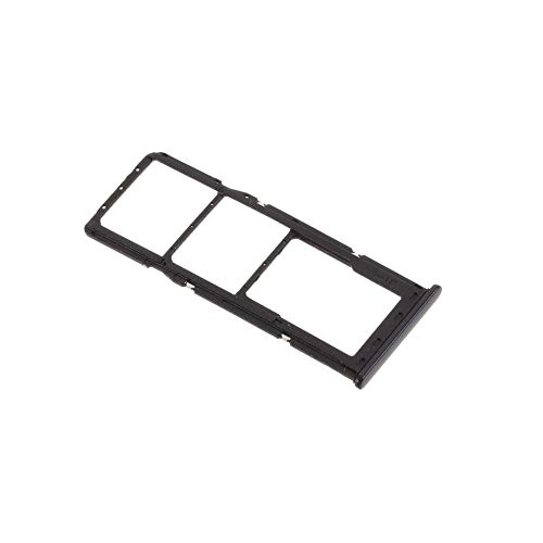 jbTec Dual SIM-Tray/SD-Card Karten-Halter kompatibel mit Samsung Galaxy A21s - Slot Schlitten Rahmen, Farbe:Schwarz von jbTec
