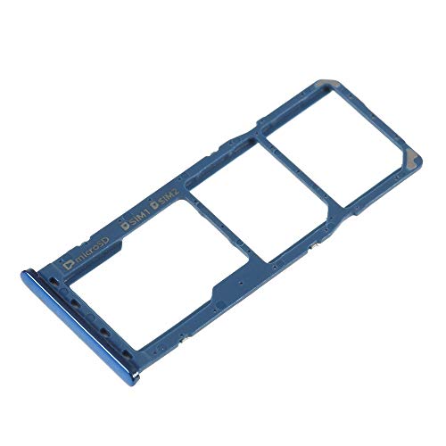 jbTec Dual SIM-Tray/SD-Card kompatibel mit Samsung Galaxy A7 2018 - Kartenhalter Slot Schlitten Rahmen, Farbe:Blau von jbTec