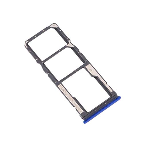 jbTec Dual SIM-Tray/SD-Card Karten-Halter kompatibel mit Xiaomi Redmi Note 8 (2019) - Slot Schlitten, Farbe:Blau von jbTec