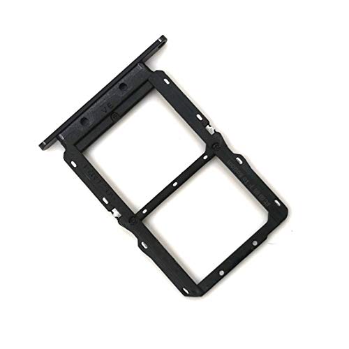 jbTec Dual SIM-Tray Karten-Halter kompatibel mit Huawei Nova 4 - Slot Schlitten Card Rahmen Simkarte Fach, Farbe:Schwarz von jbTec