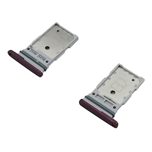 jbTec Dual SIM-Tray kompatibel mit Samsung Galaxy S22 Ultra - Kartenhalter Slot Schlitten Card Rahmen, Farbe:Lila (Burgundy) von jbTec