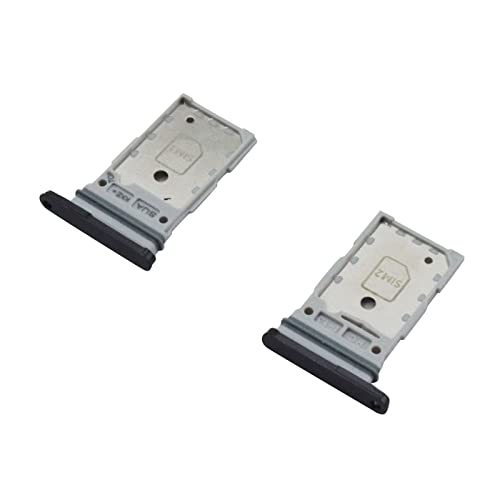 jbTec Dual SIM-Tray kompatibel mit Samsung Galaxy S22 Ultra - Kartenhalter Slot Schlitten Card Rahmen, Farbe:Schwarz (Phantom Black) von jbTec
