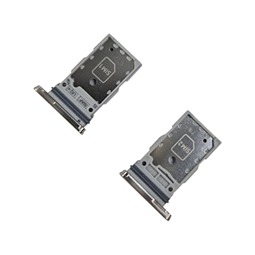 jbTec Dual SIM-Tray kompatibel mit Samsung Galaxy S23 Ultra - Kartenhalter Slot Schlitten Card Rahmen, Farbe:Gold (Cream) von jbTec