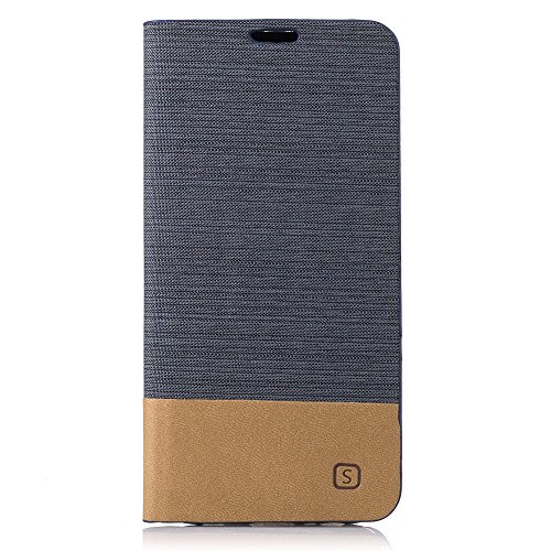 jbTec Handy Hülle Case Jeans - Stoff Textil Handyhülle Schutzhülle Phone, Farbe:Dunkelgrau, kompatibel mit :Samsung Galaxy A7 2018 von jbTec