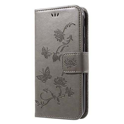 jbTec Handy Hülle Case Schmetterling - Handyhülle Schutzhülle Phone Cover, Farbe:Grau, kompatibel mit :Samsung Galaxy J4+ Plus jbTec Handy Hülle Case Schmetterling - Handyhülle Schutzhülle Phone Cover, Farbe:Grau, kompatibel mit :Samsung Galaxy J4+ Plus von jbTec