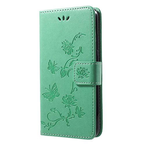 jbTec Handy Hülle Case Schmetterling - Handyhülle Schutzhülle Phone Cover, Farbe:Mint-Grün, kompatibel mit :Huawei P20 Lite von jbTec