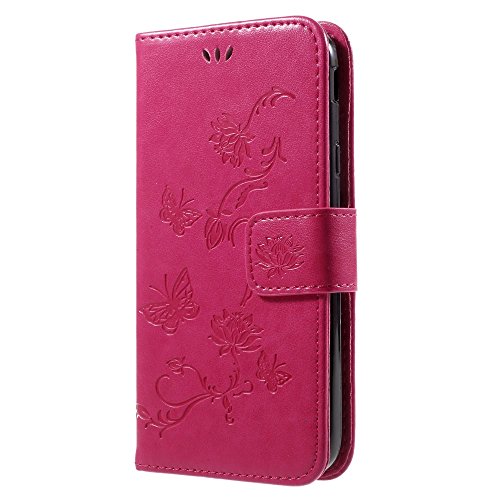 jbTec Handy Hülle Case Schmetterling - Handyhülle Schutzhülle Phone Cover, Farbe:Pink, kompatibel mit :Samsung Galaxy J4+ Plus von jbTec