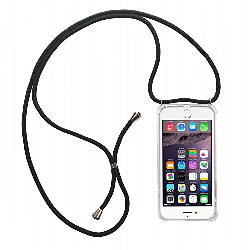 jbTec Handy Hülle mit Band zum Umhängen Klar kompatibel mit Apple iPhone 6 / 6s - Handykette Handyhülle, Handyband:Schwarz jbTec Handy Hülle mit Band zum Umhängen Klar kompatibel mit Apple iPhone 6 / 6s - Handykette Handyhülle, Handyband:Schwarz von jbTec