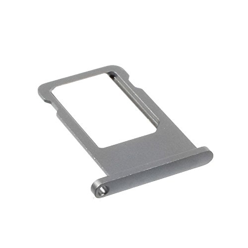 jbTec SIM-Tray/SD-Card kompatibel mit Apple iPhone 6 - Kartenhalter Single Slot Schlitten Rahmen Holder, Farbe:Grau von jbTec