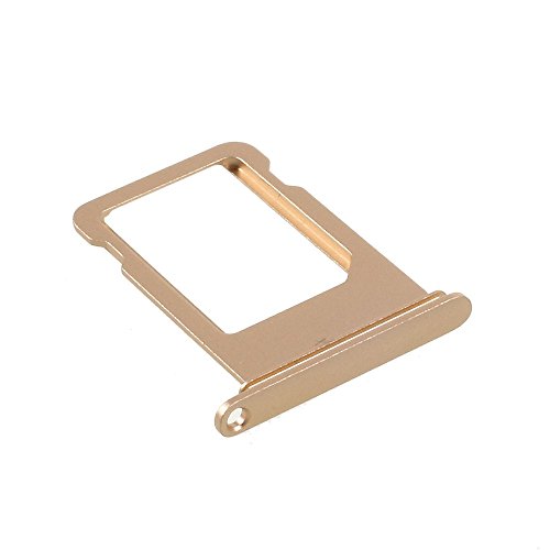 jbTec SIM-Tray/SD-Card Karten-Halter kompatibel mit Apple iPhone 7 - Single Slot Schlitten Rahmen Handy, Farbe:Gold von jbTec