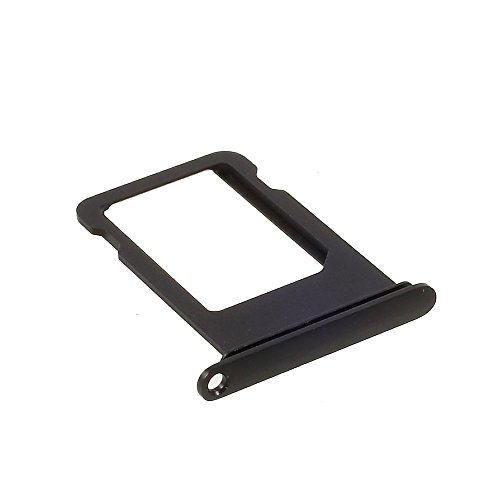 jbTec SIM-Tray/SD-Card kompatibel mit Apple iPhone 7 - Kartenhalter Single Slot Schlitten Rahmen Holder, Farbe:Schwarz von jbTec