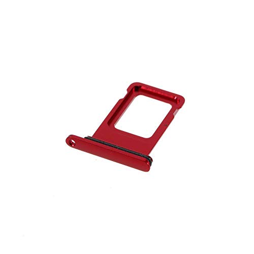 jbTec SIM-Tray kompatibel mit Apple iPhone 11 - Kartenhalter Single Slot Schlitten Rahmen Simkarte Holder, Farbe:Rot von jbTec