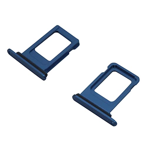 jbTec SIM-Tray Karten-Halter kompatibel mit Apple iPhone 13 Pro/Max - Single Slot Schlitten Rahmen Fach, Farbe:Blau von jbTec