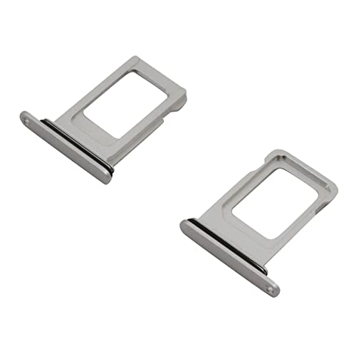 jbTec SIM-Tray kompatibel mit Apple iPhone 13 Pro/Max - Kartenhalter Single Slot Schlitten Rahmen Handy, Farbe:Silber von jbTec