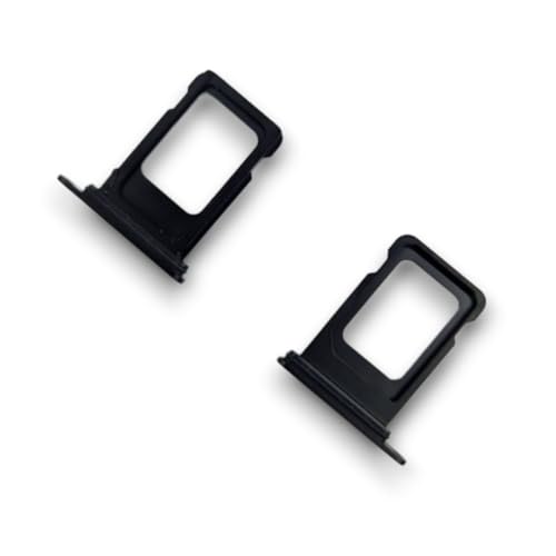jbTec SIM-Tray kompatibel mit Apple iPhone 14 Pro/Max - Kartenhalter Single Slot Schlitten Rahmen Handy, Farbe:Space Schwarz von jbTec