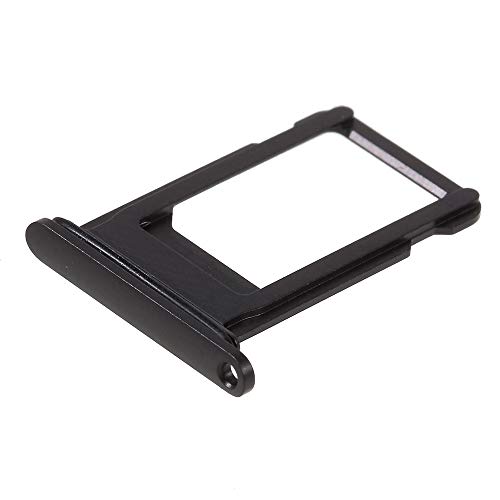 jbTec SIM-Tray Karten-Halter kompatibel mit Apple iPhone 8 - Single Slot Schlitten Rahmen Simkarte Holder, Farbe:Schwarz von jbTec