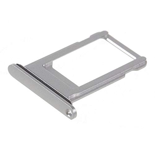 jbTec SIM-Tray kompatibel mit Apple iPhone 8 - Kartenhalter Single Slot Schlitten Rahmen Simkarte Holder, Farbe:Silber von jbTec