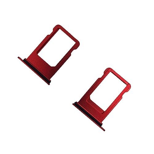 jbTec SIM-Tray Karten-Halter kompatibel mit Apple iPhone SE 2020/2022 - Single Slot Schlitten Rahmen, Farbe:Rot (Red) von jbTec