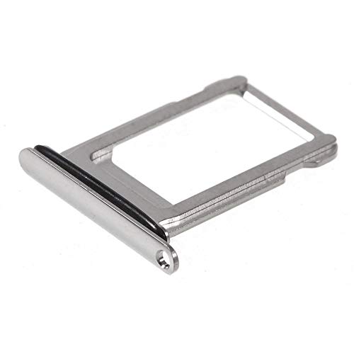 jbTec SIM-Tray Karten-Halter kompatibel mit Apple iPhone X / 10 - Single Slot Schlitten Rahmen Simkarte, Farbe:Silber von jbTec