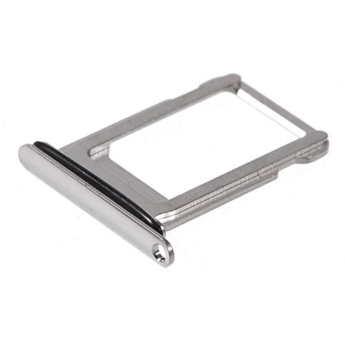jbTec SIM-Tray kompatibel mit Apple iPhone X / 10 - Kartenhalter Single Slot Schlitten Rahmen Simkarte, Farbe:Silber von jbTec