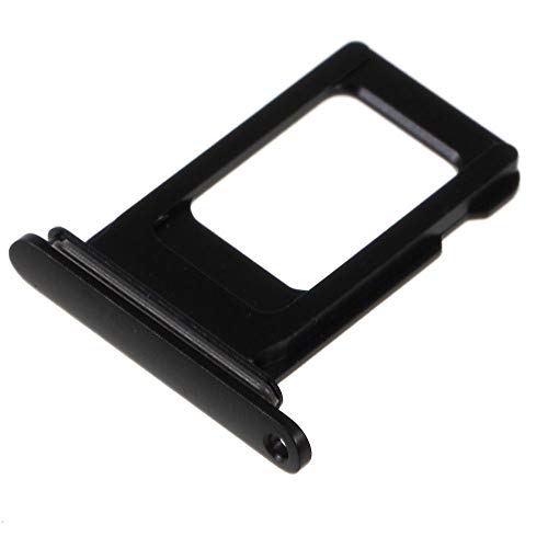 jbTec SIM-Tray kompatibel mit Apple iPhone XR - Kartenhalter Single Slot Schlitten Rahmen Simkarte Holder, Farbe:Schwarz von jbTec