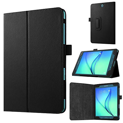 jbTec Tablet-Hülle Schutzhülle passend für Samsung Galaxy Tab A 9.7 (SM-T555/SM-T550) Schutz Cover Tasche Flip Case, Farbe:Schwarz von jbTec