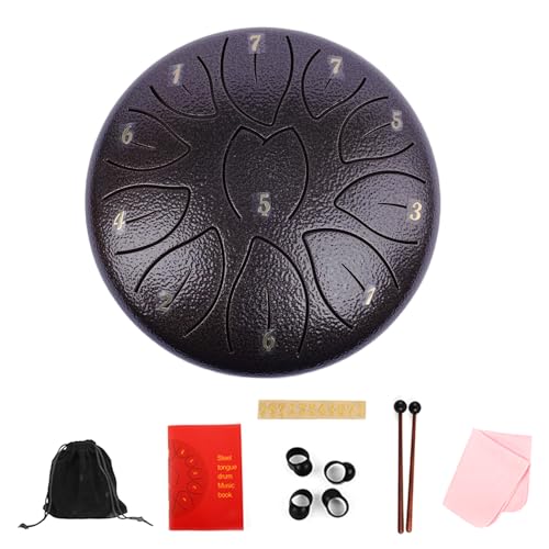 11 Note Steel Tongue Drum Small Drum Portable Handpans Drum Percussions Instrument For Meditations von jdstty
