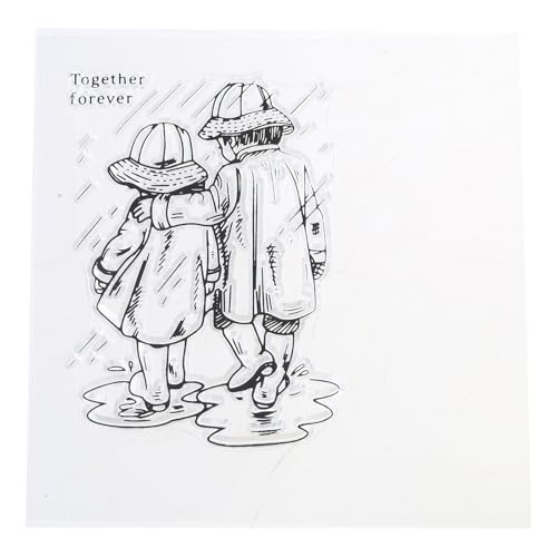 Für Immer Liebe Silikon Klar Stempel Junge & Mädchen Muster Hintergrund Stempel Transparente Dichtung Für Journaling Verzierungen von jdstty