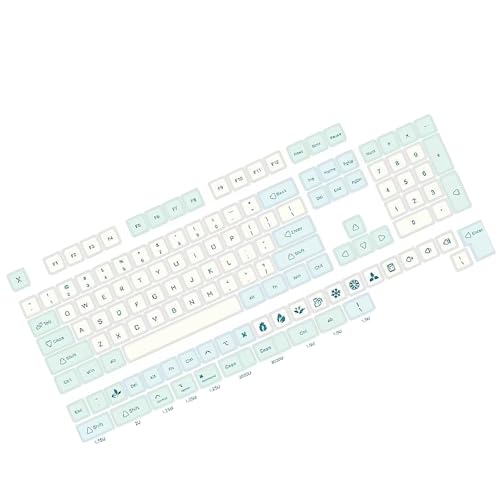 jdstty 137PCS XDA Tastenkappen Mit Wärmesublimiertem Mint Thema Für Mechanische Tastatur Enthusiasten von jdstty