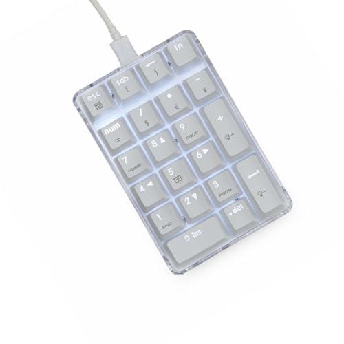 jdstty Mechanischer Tastatur-Numpad mit 21 Tasten und wasserabweisendem Design und komfortablem Tippen, intelligentes Design von jdstty
