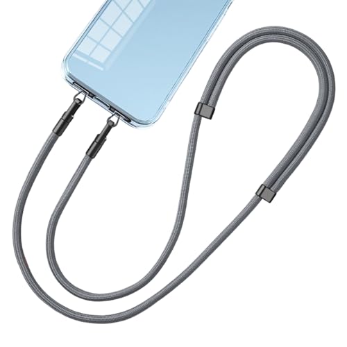 jdstty Metall-Lanyard-Clip mit doppelten Befestigungsringen, Handy-Flicken, kein Verlust, schnelle Befestigung, geeignet für Telefone von jdstty