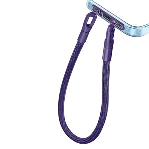 jdstty Metall-Lanyard-Clip mit doppelten Befestigungsringen, Handy-Flicken, kein Verlust, schnelle Befestigung, geeignet für Telefone von jdstty