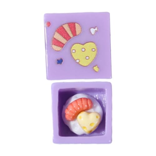 jdstty Rückseitenschale, dekoratives Accessoire, Handyhülle, 3D-Kuchenbox, Modell, Ornament, Charm, Harz, Desserts von jdstty