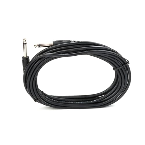 Gitarrenkabel, 5 m, 6,30 mm auf 6,30 mm, TRS-Stereo-Gitarrenkabel für Studiomonitor, E-Gitarre, Keyboard, Mixer, Gitarrenkabel, gerade Enden Gitarrenkabel, 5 m, 6,30 mm auf 6,30 mm, TRS-Stereo-Gitarrenkabel für Studiomonitor, E-Gitarre, Keyboard, Mixer, Gitarrenkabel, gerade Enden von jebyltd