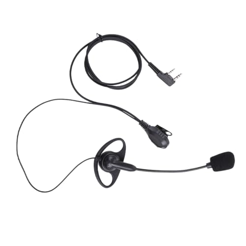 jebyltd 2-poliges, fortschrittliches D-förmiges Clip-Ohrhörer-Mikrofon für TH-D7 TH-D7A TH-D7AG TH-D7E TH-F6 TH-F6A TH-F7 von jebyltd
