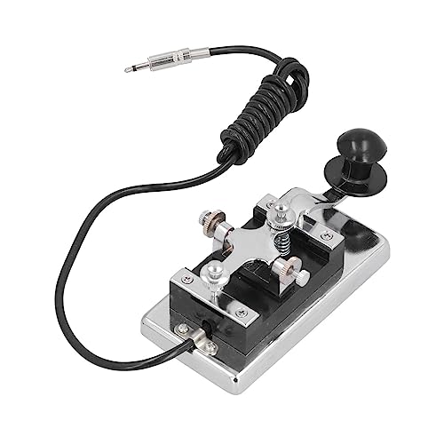 jebyltd CW Telegraph-Handschlüssel aus Edelstahl für Kurzwellen-Funkkommunikation, Unterricht, Kurzwellenfunk, Morsekopf, Hochleistungsschlüssel jebyltd CW Telegraph-Handschlüssel aus Edelstahl für Kurzwellen-Funkkommunikation, Unterricht, Kurzwellenfunk, Morsekopf, Hochleistungsschlüssel von jebyltd