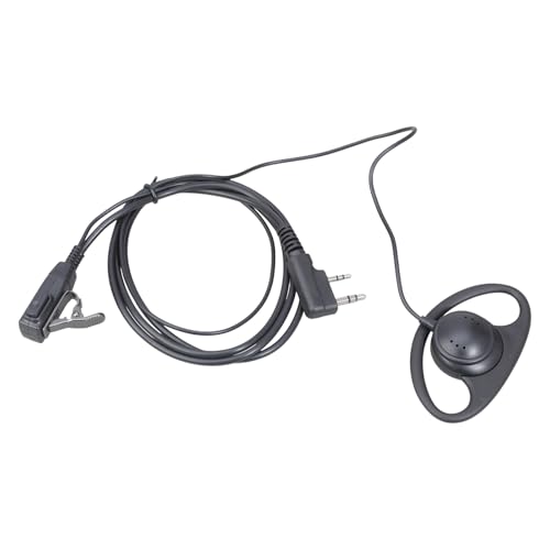 jebyltd D-förmiger Ohrbügel-Ohrhörer, 2-poliger Steckverbinder, weiches Gummi, Headset mit Mikrofon für TK-240 TK-250 TK-255 260 von jebyltd