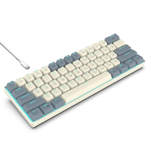 jebyltd Mechanische Tastaturen mit USB-Kabel, 60 %, 61 Tasten, mit Hintergrundbeleuchtung und Tastenkappen für PC-Gamer von jebyltd