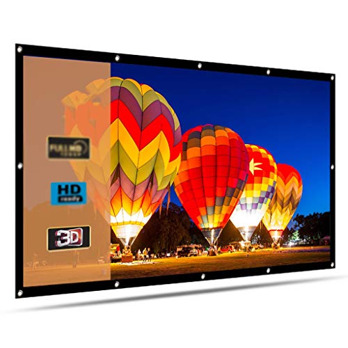 Verdickte 254 cm faltbare Projektor-Leinwand 16:9 Mattweiß vorne hinten Home Outdoor Theater Projektionsleinwand von jehdfbvssjcbcsvfd
