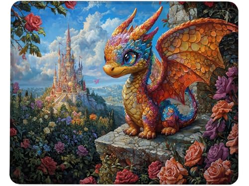 Gaming Mauspad, Mousepad Small 180x230x3mm, Schreibtischunterlage mit Rutschfester Gummibasis Blume, Laptop-Schreibtischunterlage mit Nahtkanten, Mauspad Wasserdicht Eidechse, Geeignet Familien H-4 Gaming Mauspad, Mousepad Small 180x230x3mm, Schreibtischunterlage mit Rutschfester Gummibasis Blume, Laptop-Schreibtischunterlage mit Nahtkanten, Mauspad Wasserdicht Eidechse, Geeignet Familien H-4 von jeihenhg