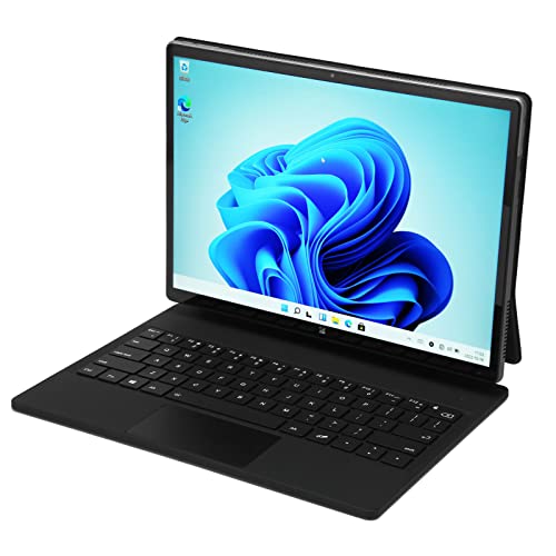 jerss HD Tablet, 16 GB DDR4 1 TB SSD 5200 MAh 13 Zoll Touchscreen Dual Kamera 2K IPS Bildschirm Tablet Laptop Magnetische Tastatur mit Stylus Pen für Unterwegs (EU-Stecker) von jerss
